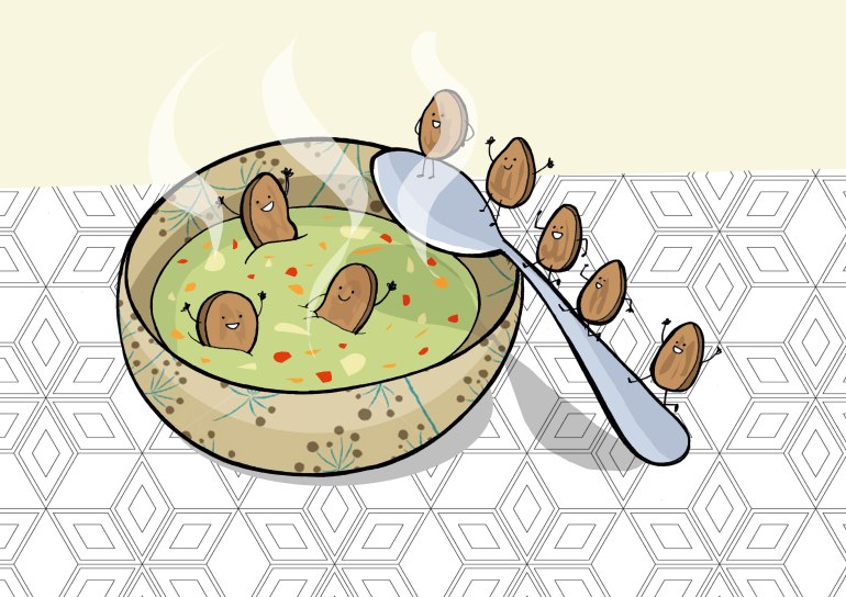 zupa vegetale con crostini